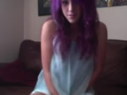 Purple Hair mädchen Masturbation